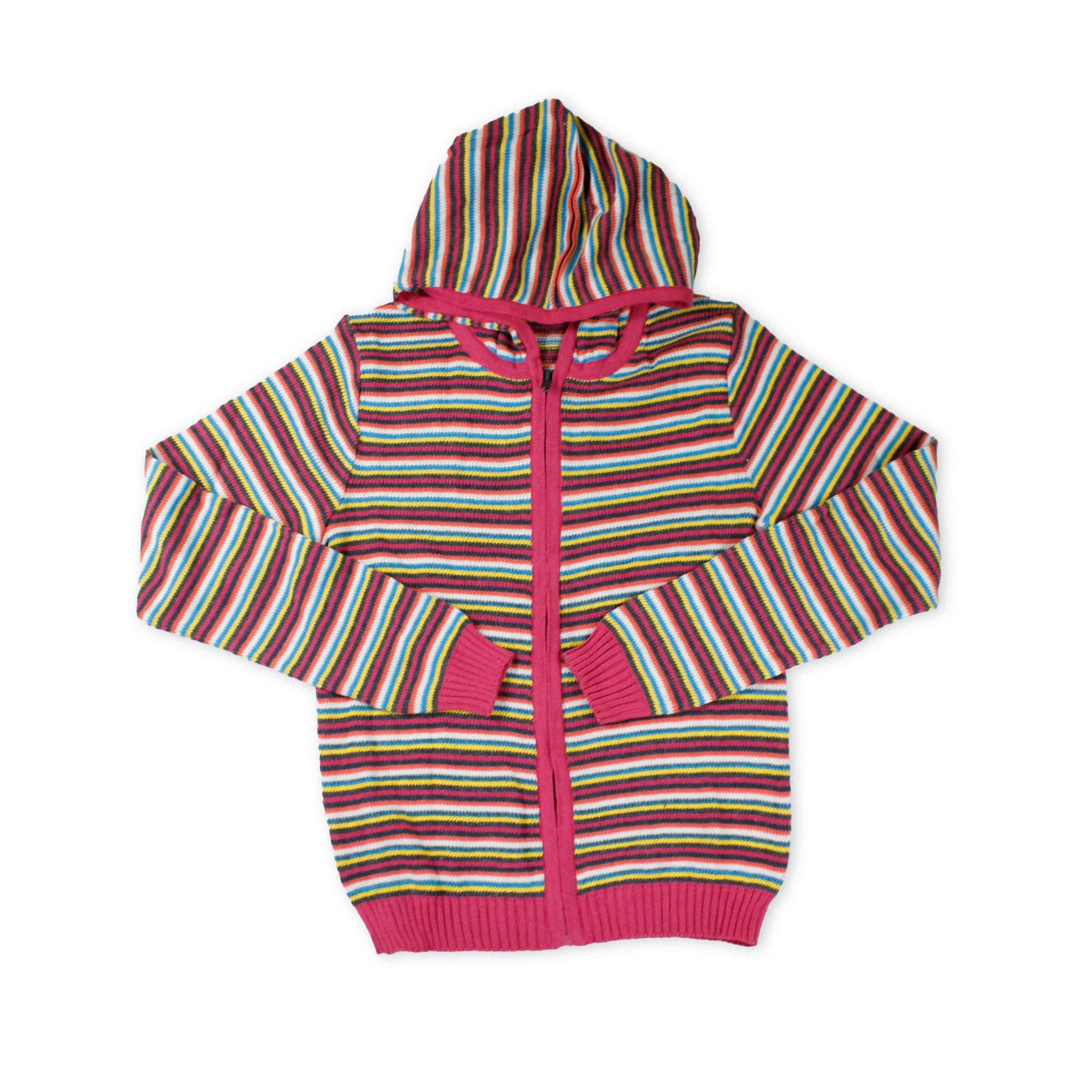 Suéter Multicolor con Capucha de Niña - Talla 12