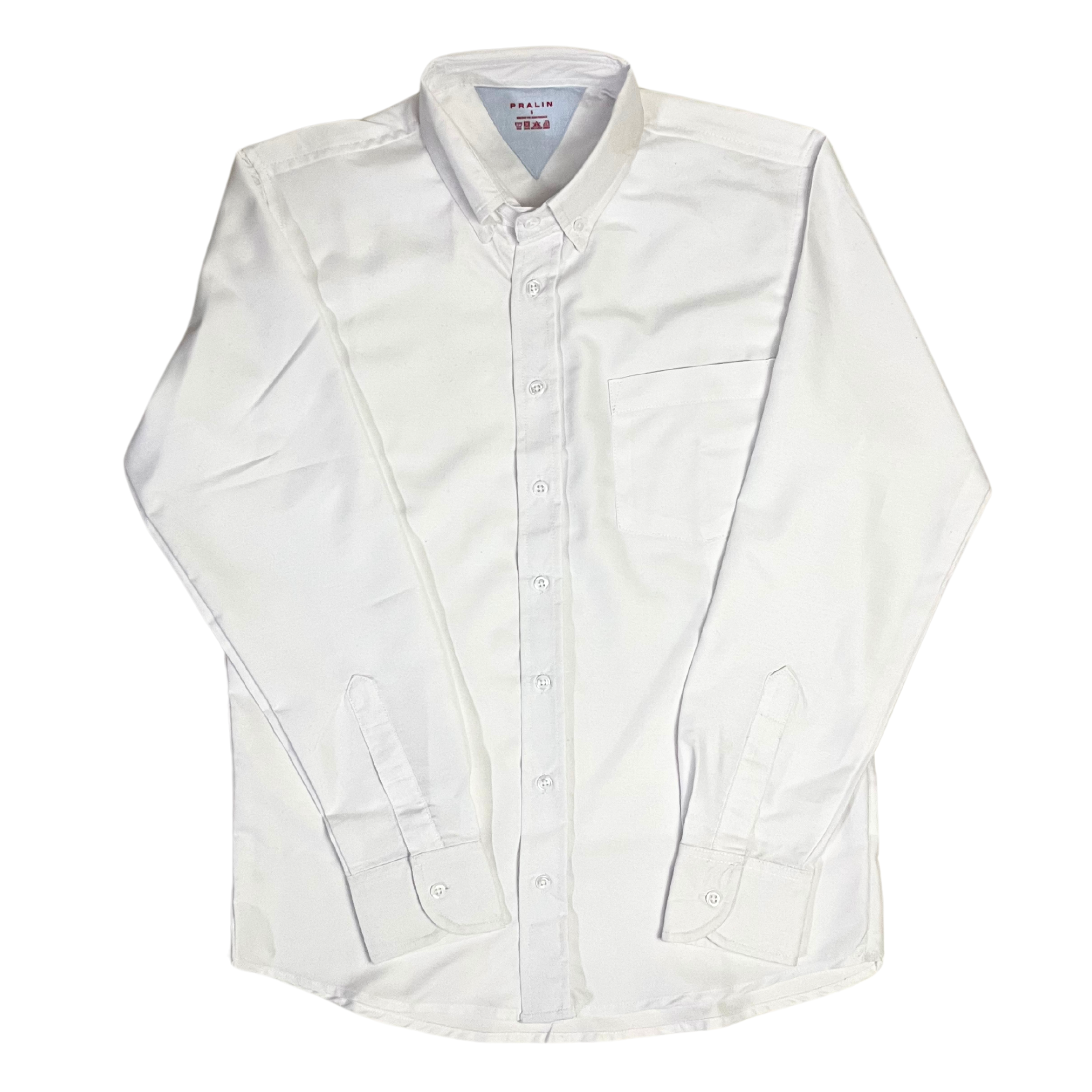 Camisa Blanca de Botones Manga Larga 10024 Hombre