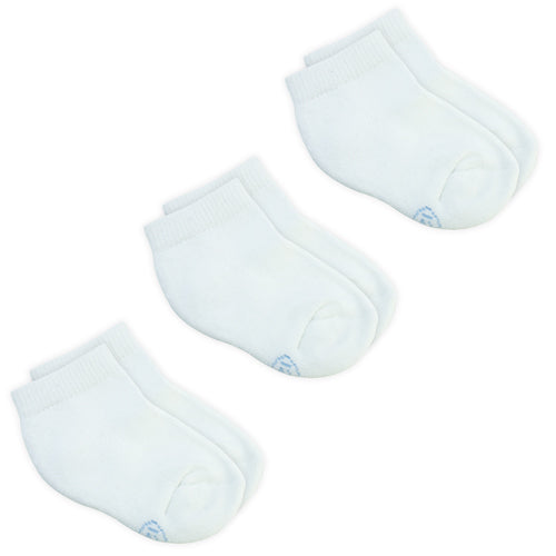 Calcetines Blancos con Toalla de Bebé - 3 Pack