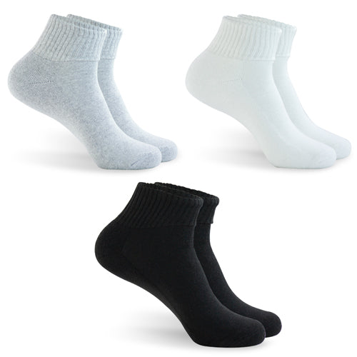 3 Pack de Calcetines Cortos Básicos Delgados 0004 de Hombre - Tricolor