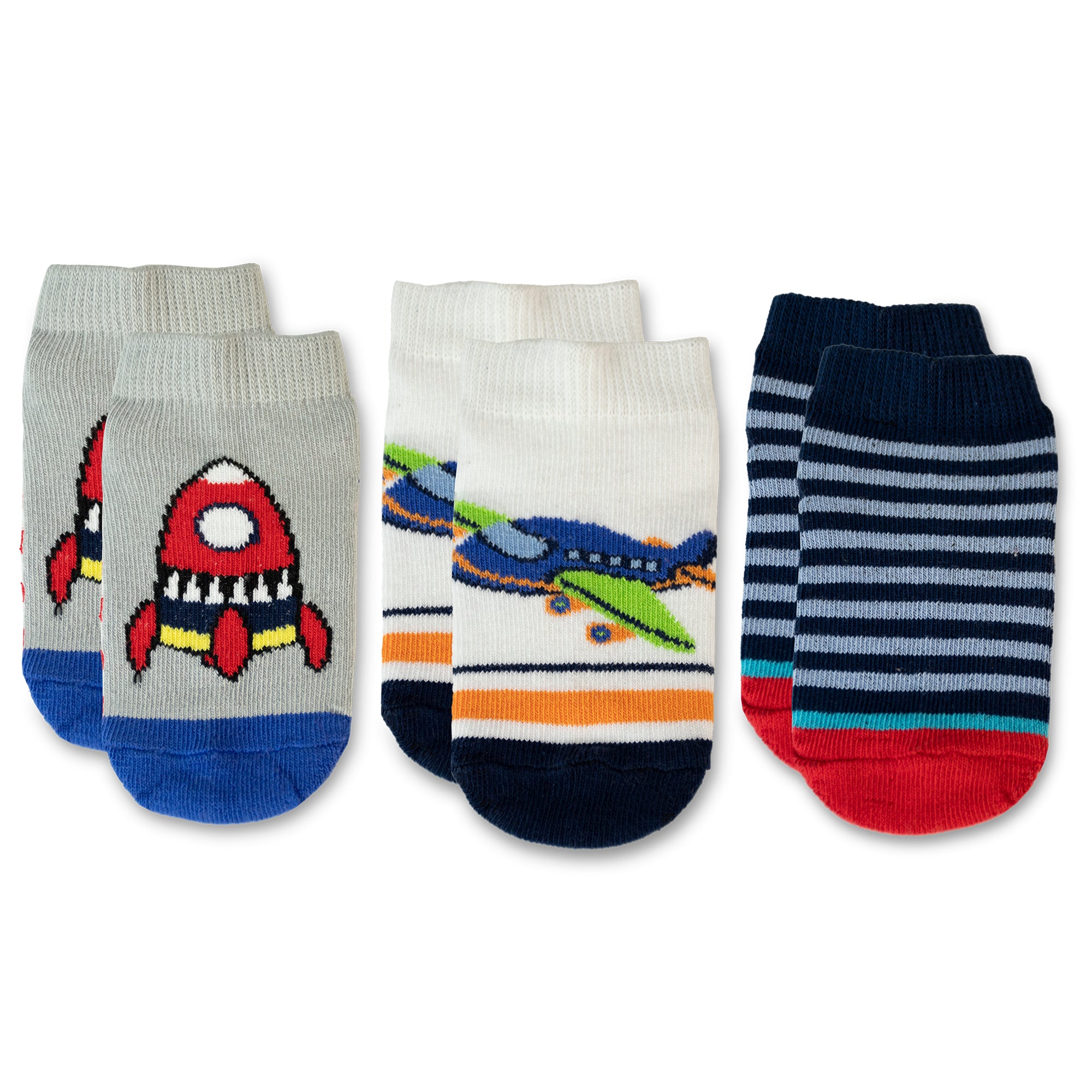 Fly love 5 pares de calcetines antideslizantes antideslizantes para bebé,  recién nacido, de algodón, para niños pequeños, sin visión, para barco