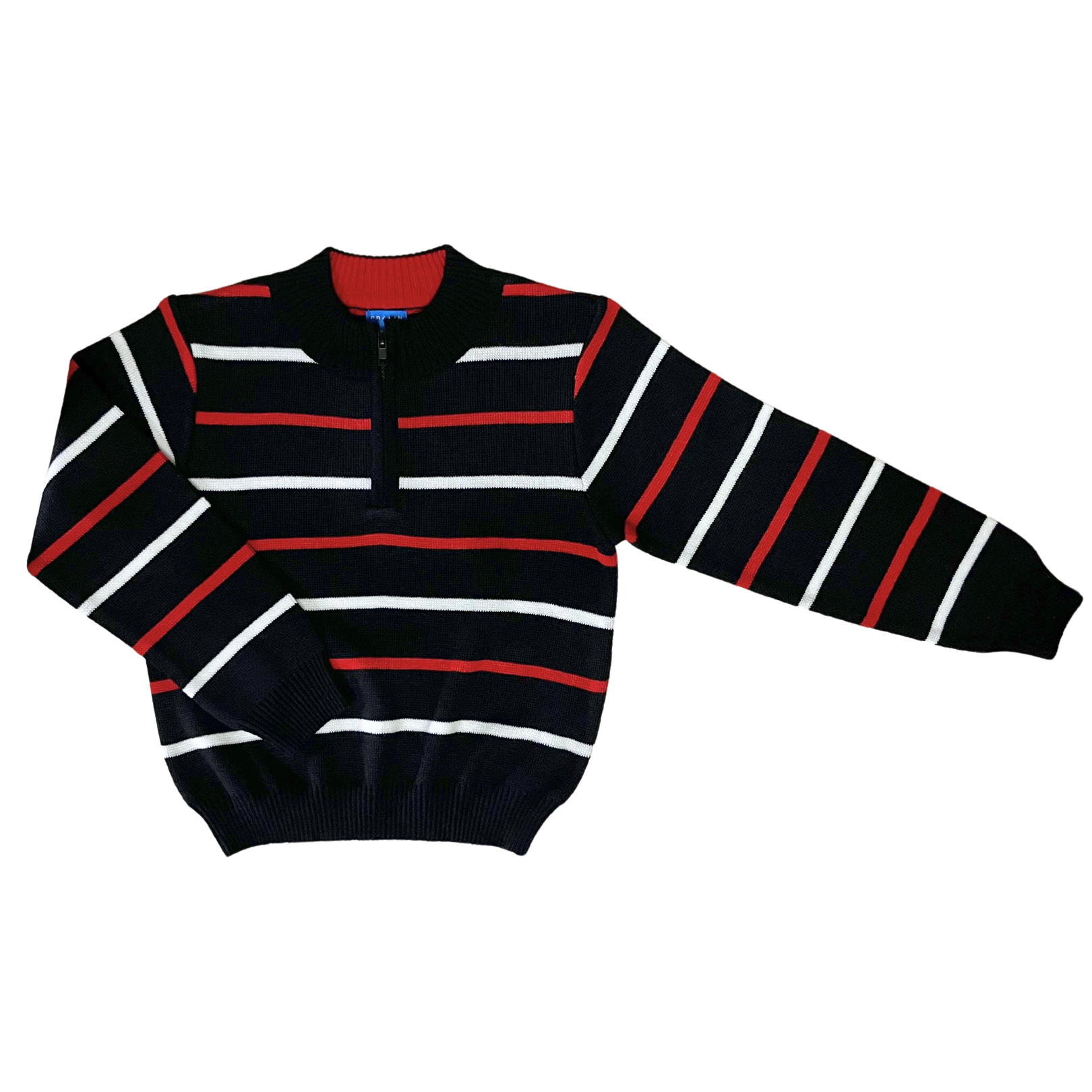 Suéter Negro/Rojo/Blanco Medio Zipper 10212 Niño