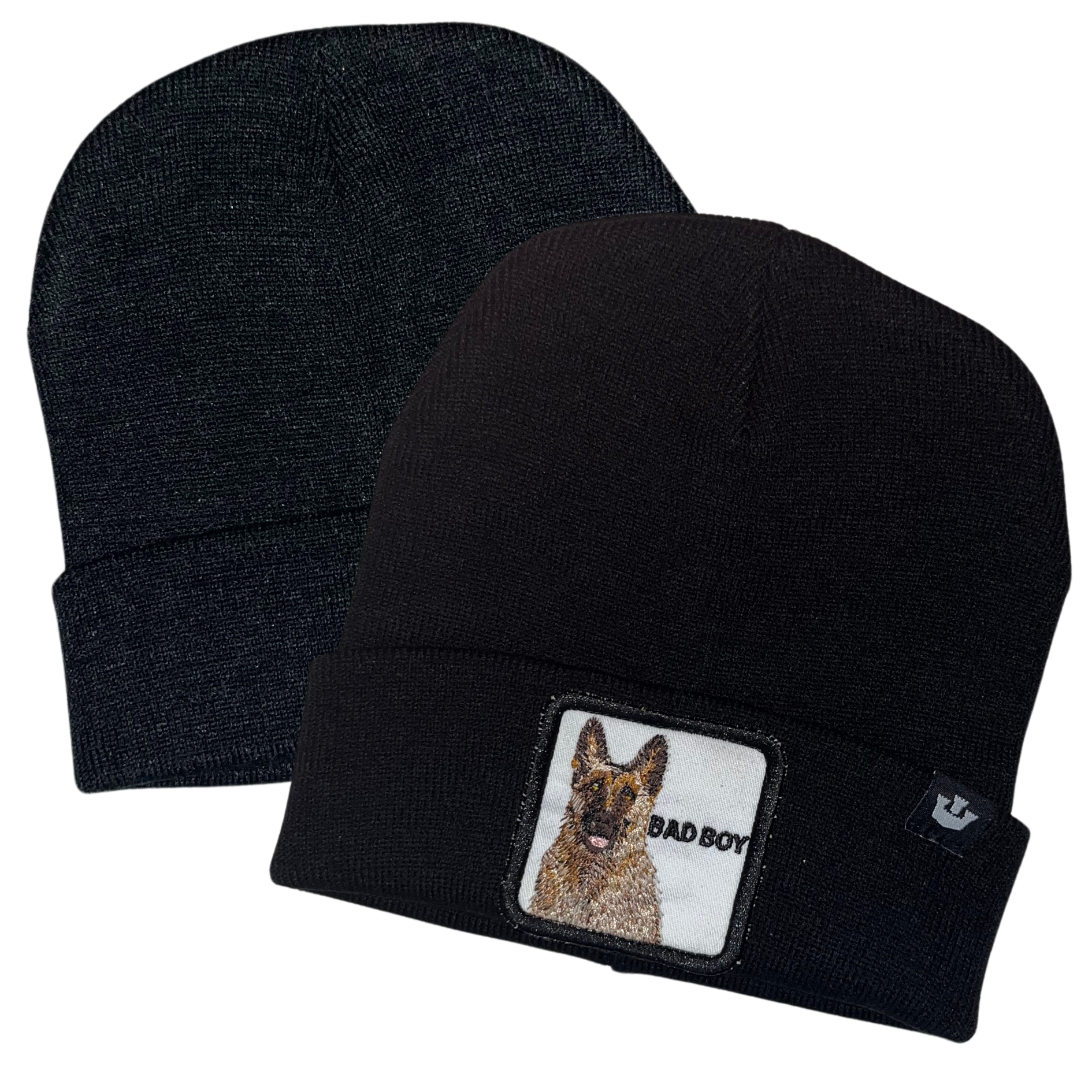 Combo de 2 Gorros para Adulto - Negro Bad Boy y Gris