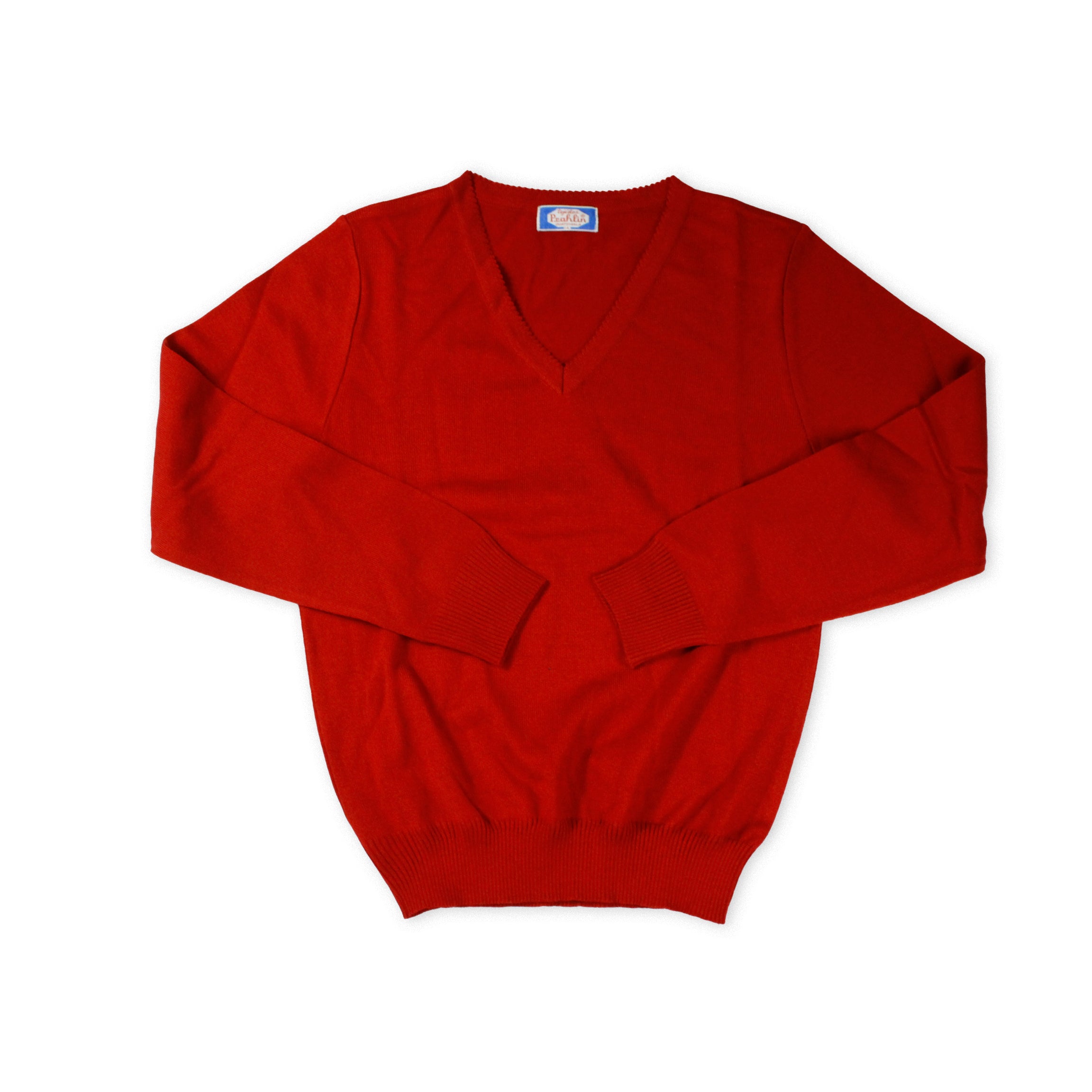 Suéter Rojo con Cuello V de Niña - Talla 14