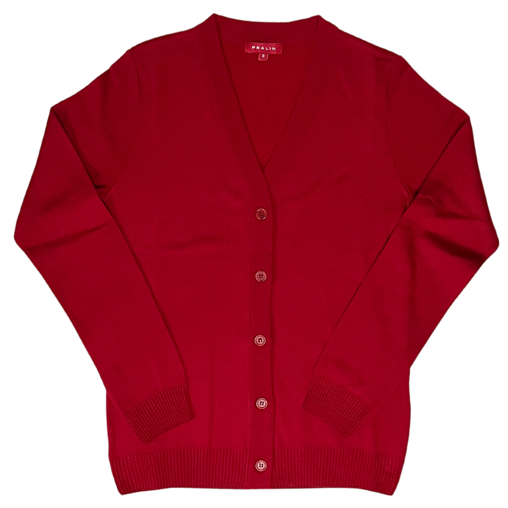 Suéter Rojo Abierto de Botones 14063 Mujer