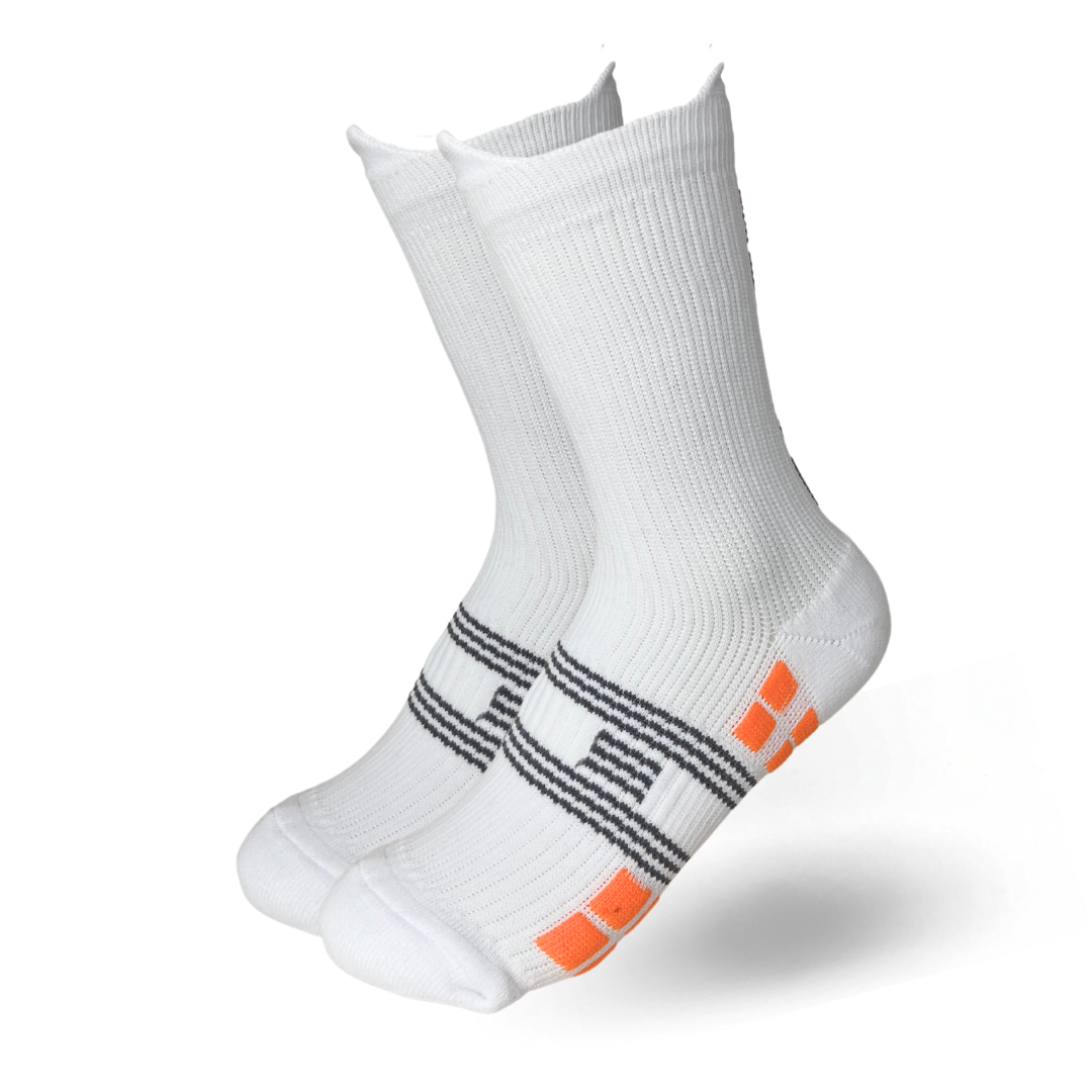 Calceta ACTIVE Larga Blanca/Naranja 0245 Mujer