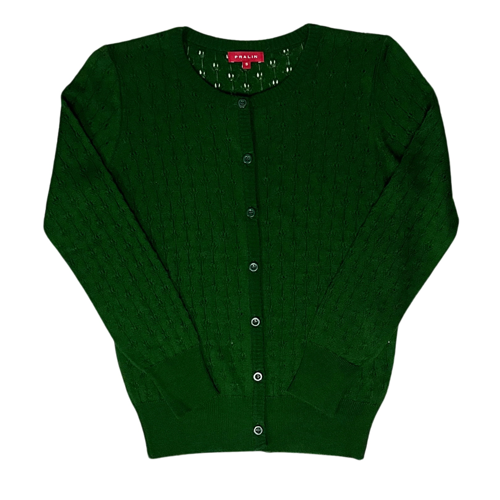 Suéter Verde Oscuro Abierto de Mujer - Talla L