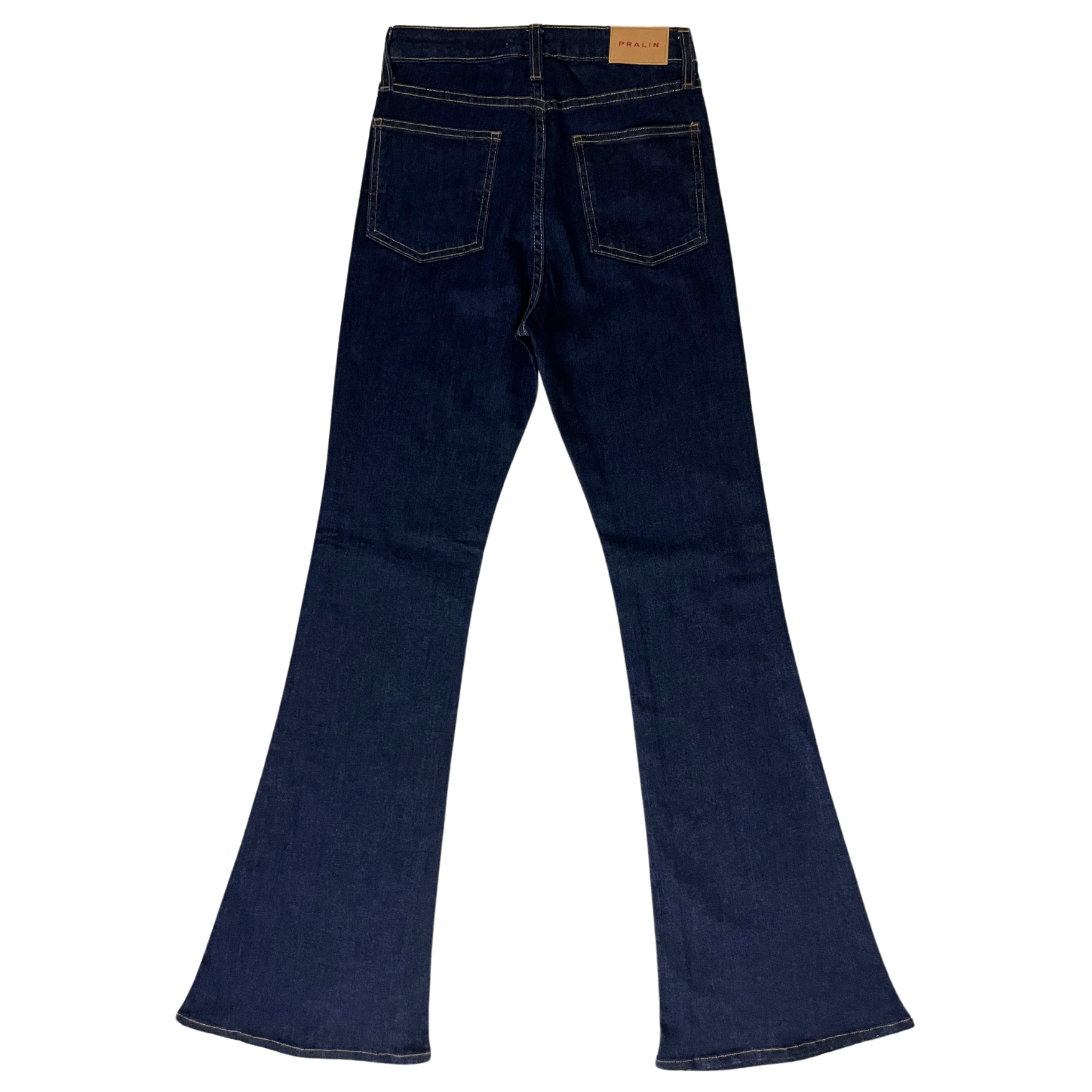 Jeans Acampanados Azul Oscuro Estilo Slim para Mujer