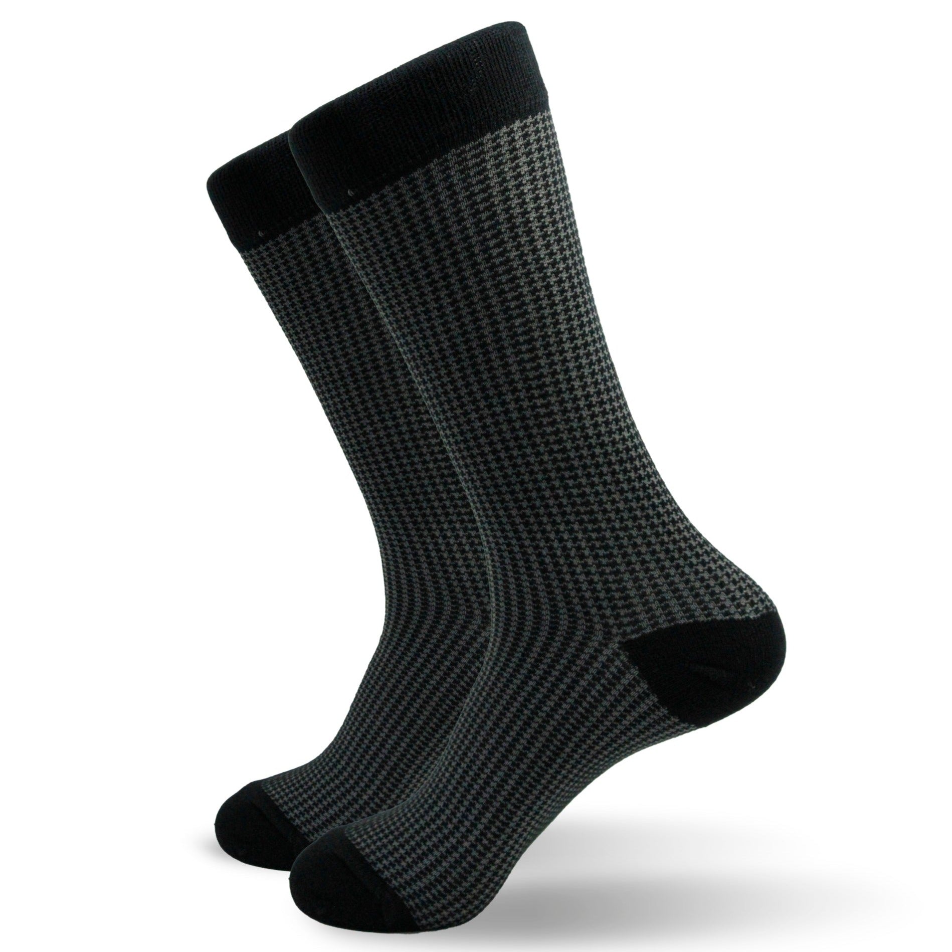 Calcetín de Vestir Negro/Gris 0195 Hombre - Algodón Premium Ultra Suave