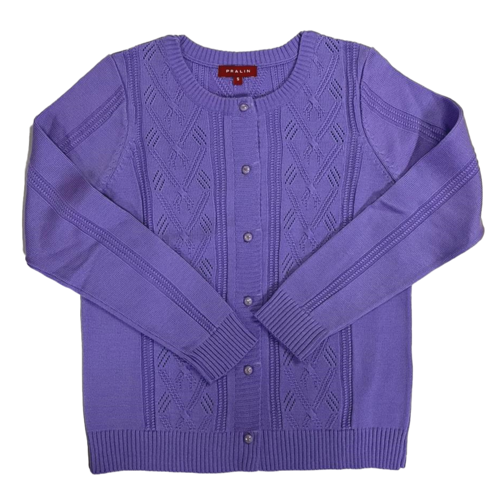 Suéter de Botones con Cuello Redondo 10464 Mujer