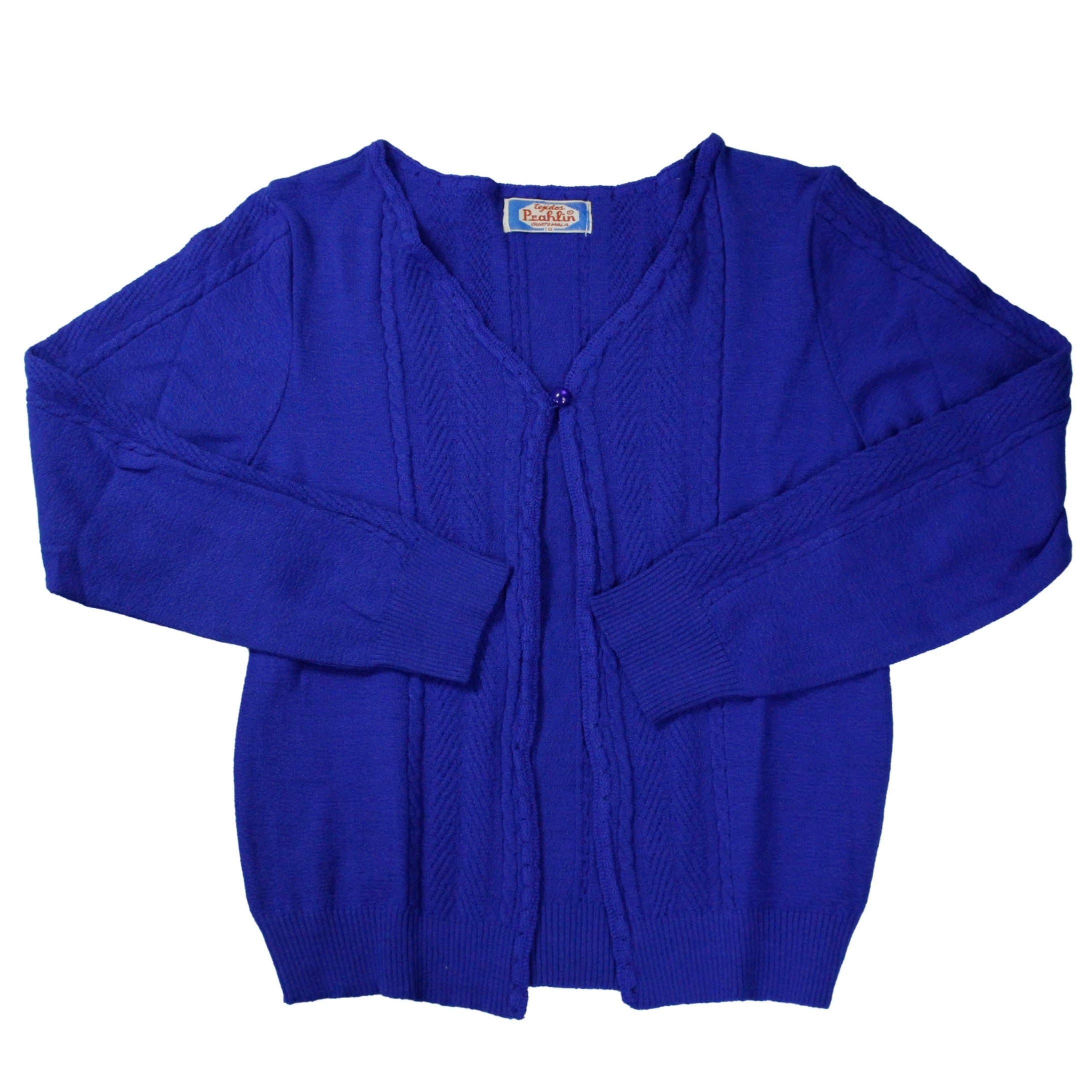 Suéter Azul Abierto de Niña - Talla 10