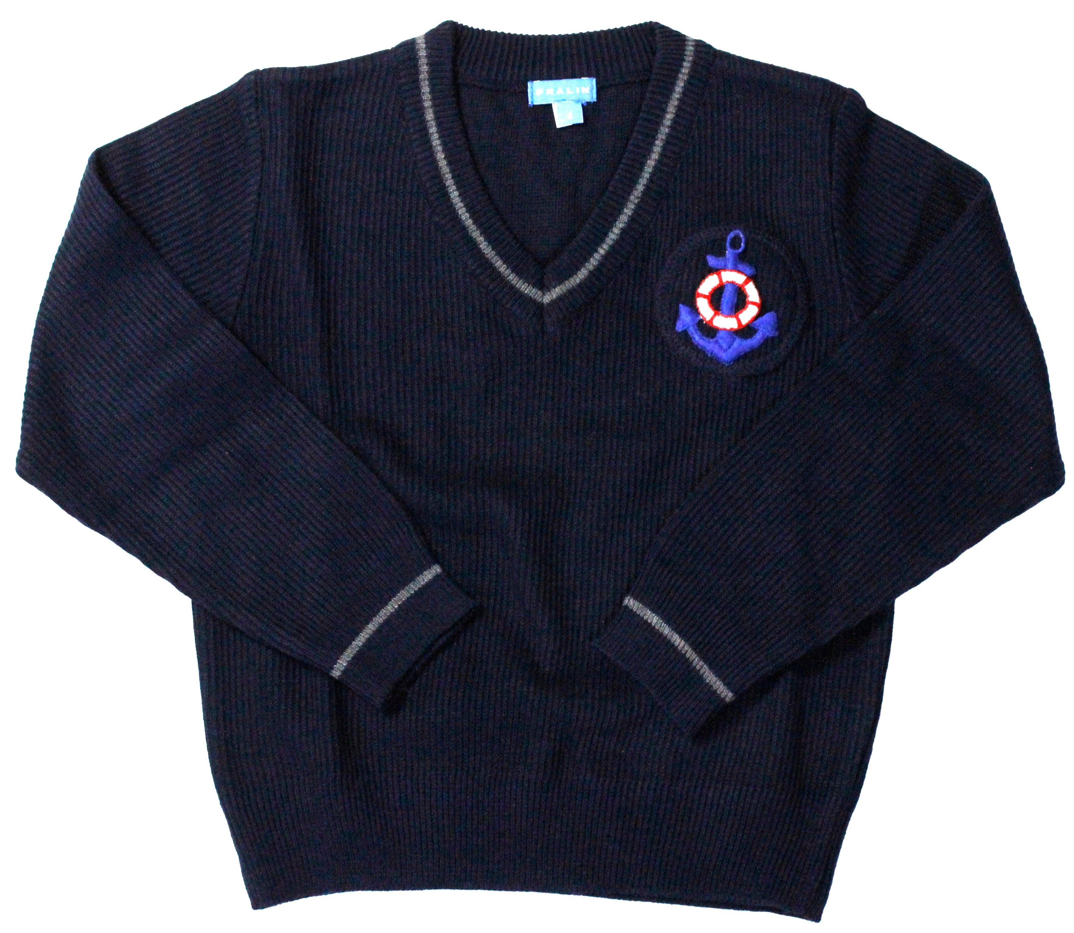 Suéter Azul Marino con Cuello V 10203 Niño