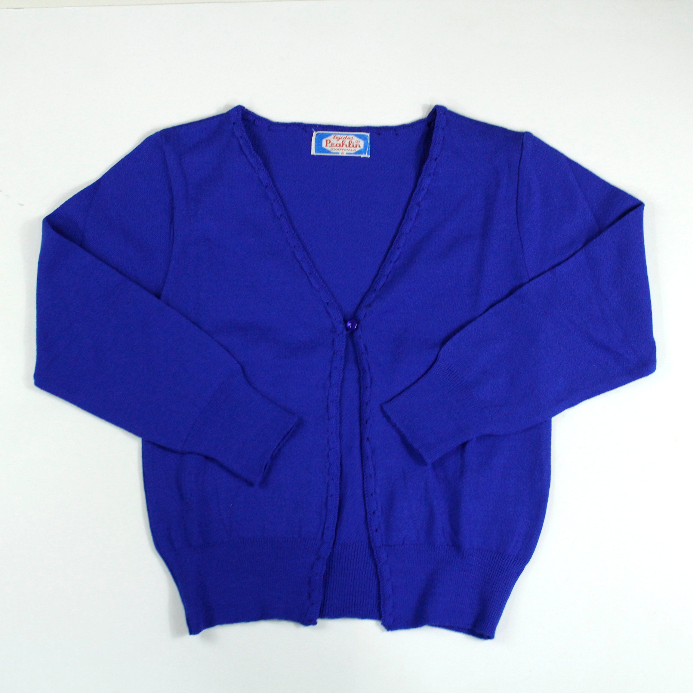 Suéter Azul Abierto de Niña Talla 6