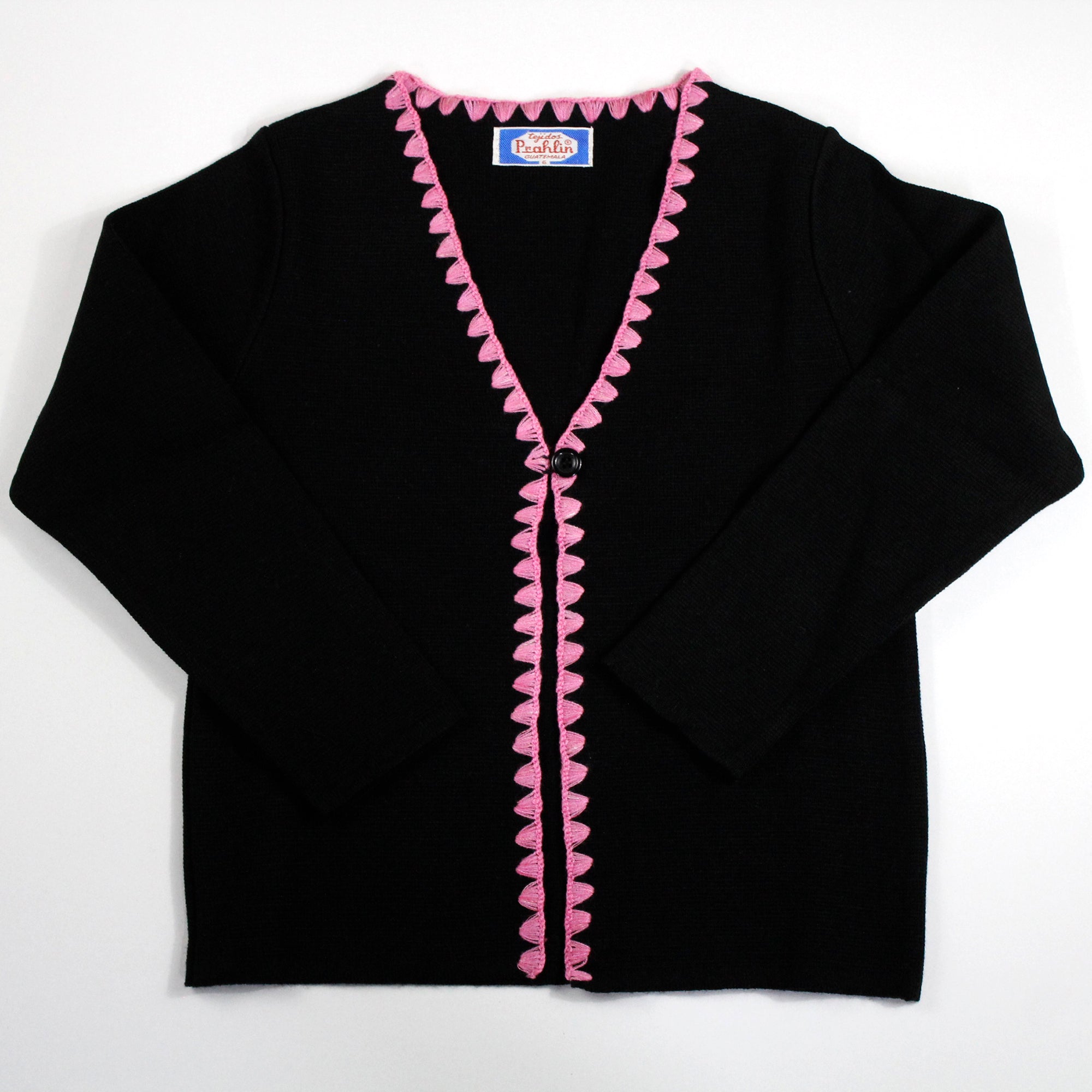 Suéter Negro/Rosa de Niña Talla 6