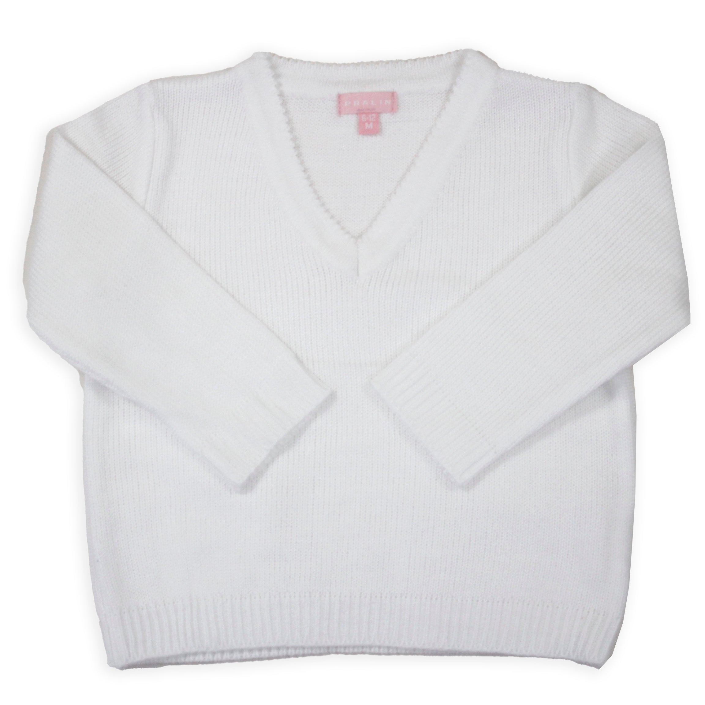 Suéter Blanco con Cuello V de Beba
