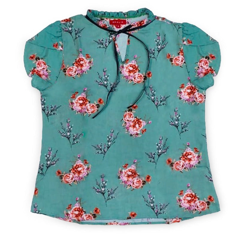 Blusa Manga Corta Aqua 10024 Mujer