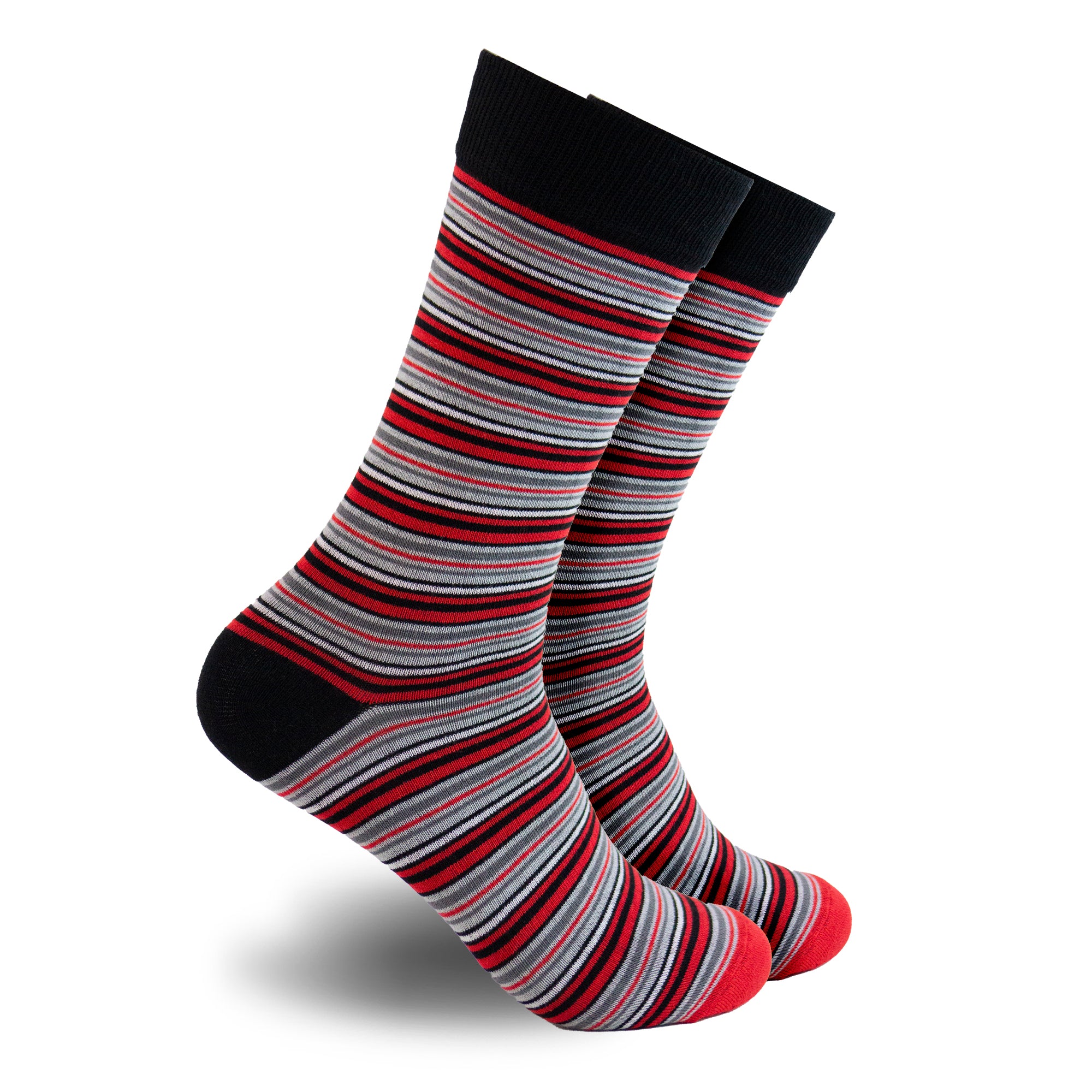 Calcetín de Vestir Rojo/Negro 0376 Hombre
