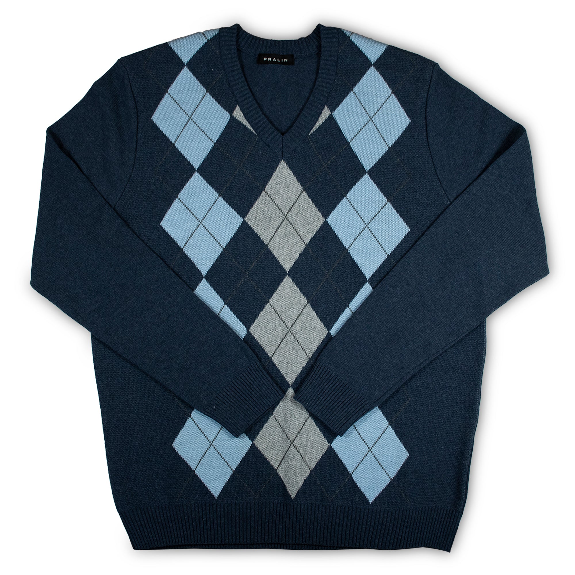 Suéter Azul con Rombos 10310 Hombre