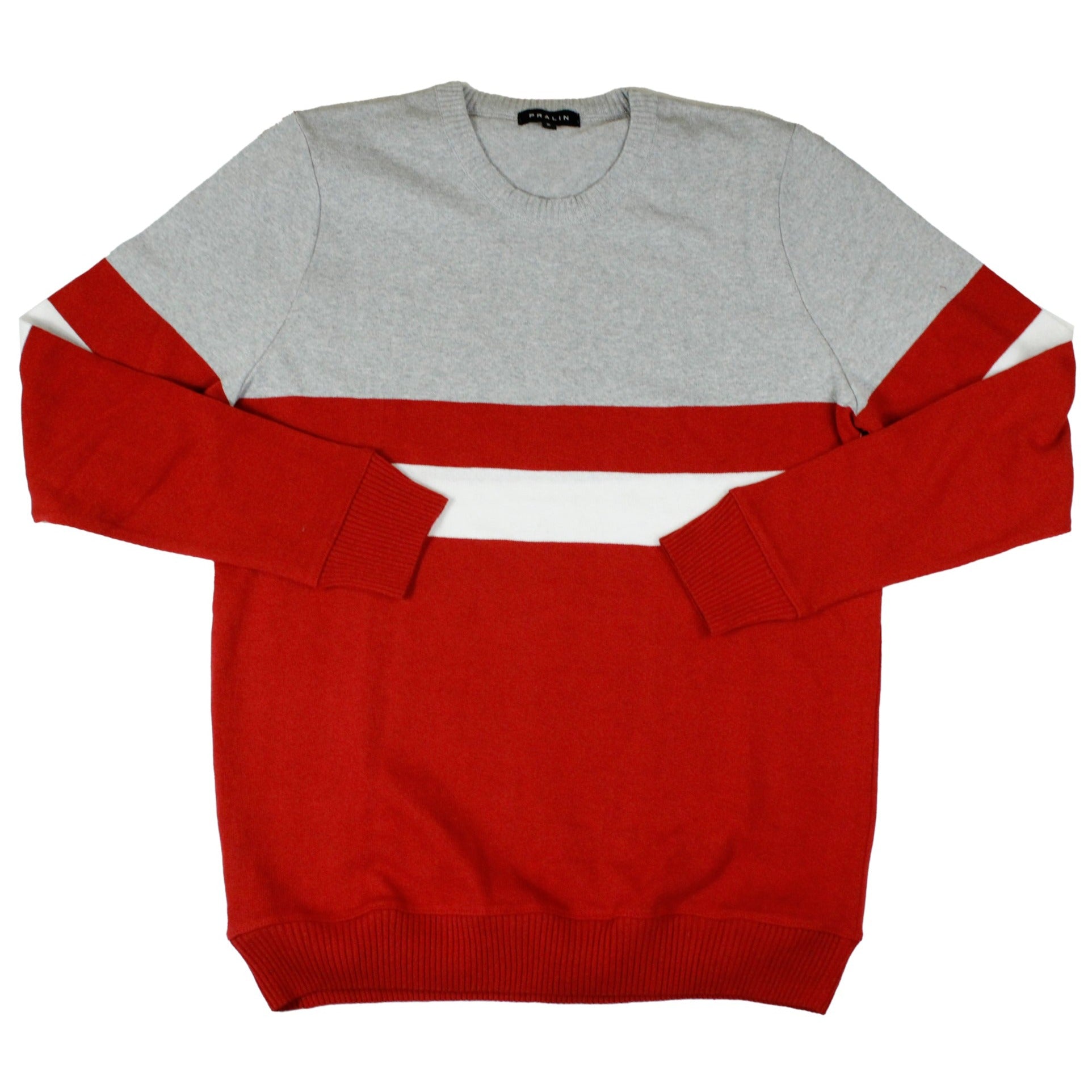 Suéter Rojo/Gris 10333 Hombre