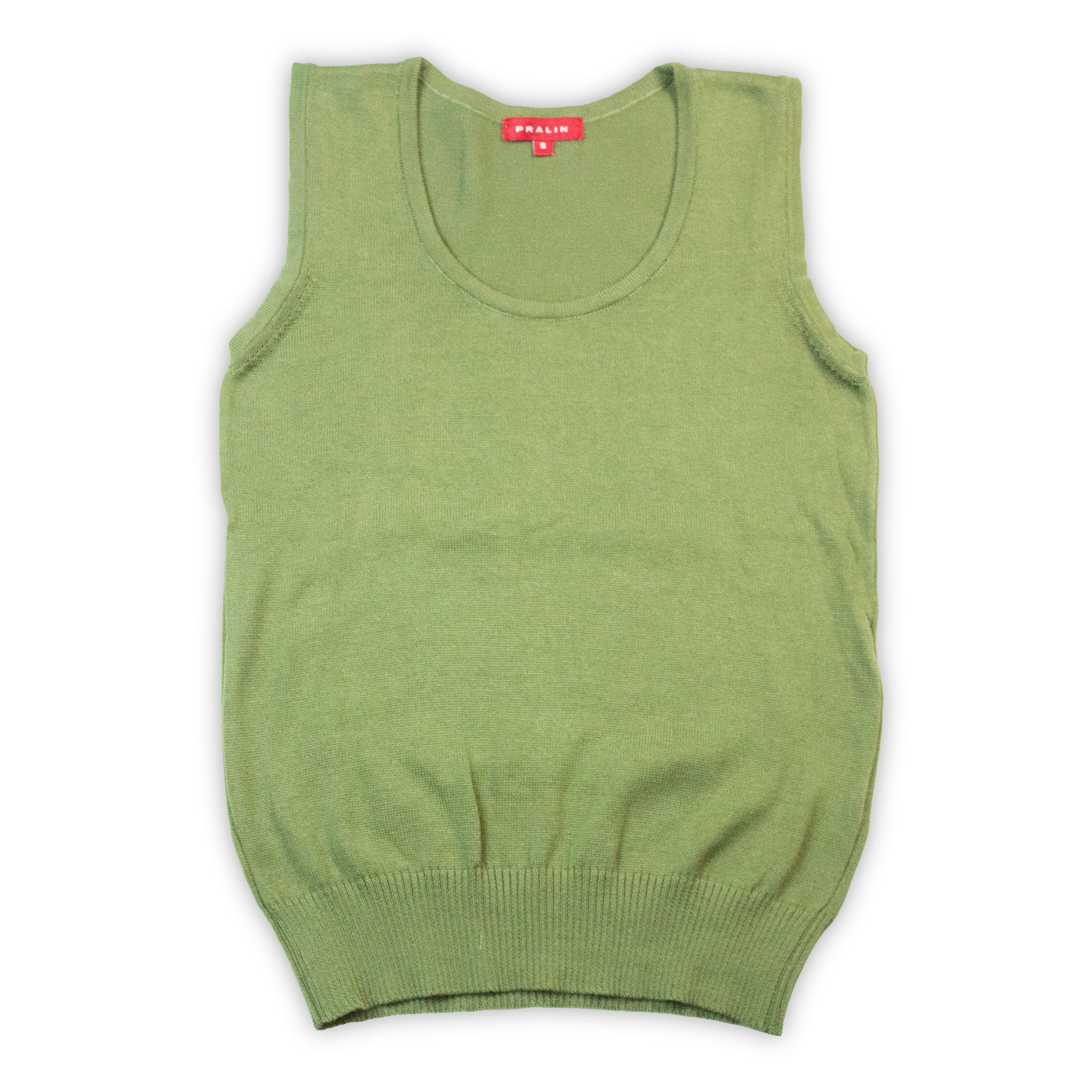 Conjunto de Suéter y Chaleco Verde Olivo 10024 Mujer