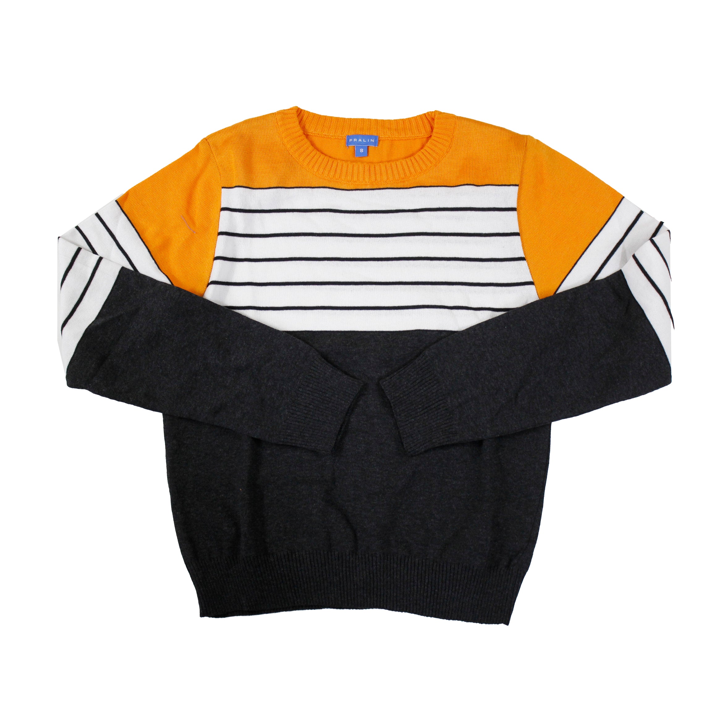 Suéter Naranja/Gris Oscuro 10194 Niño